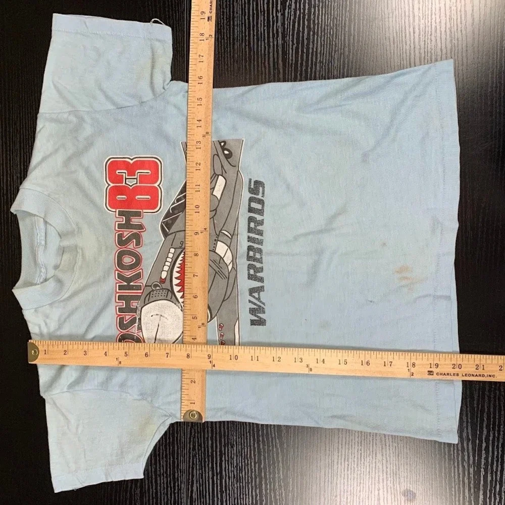 Vintage OshKosh B'gosh Warbirds 83 Fighter Plane Graphic T-Shirt Blue Kids